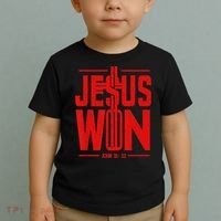 Jesus Won Just Here To Give God Glory John 16 33 Religious Toddler T-Shirt thumb 2
