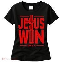 Jesus Won Just Here To Give God Glory John 16 33 Religious Women's T-Shirt thumb 0