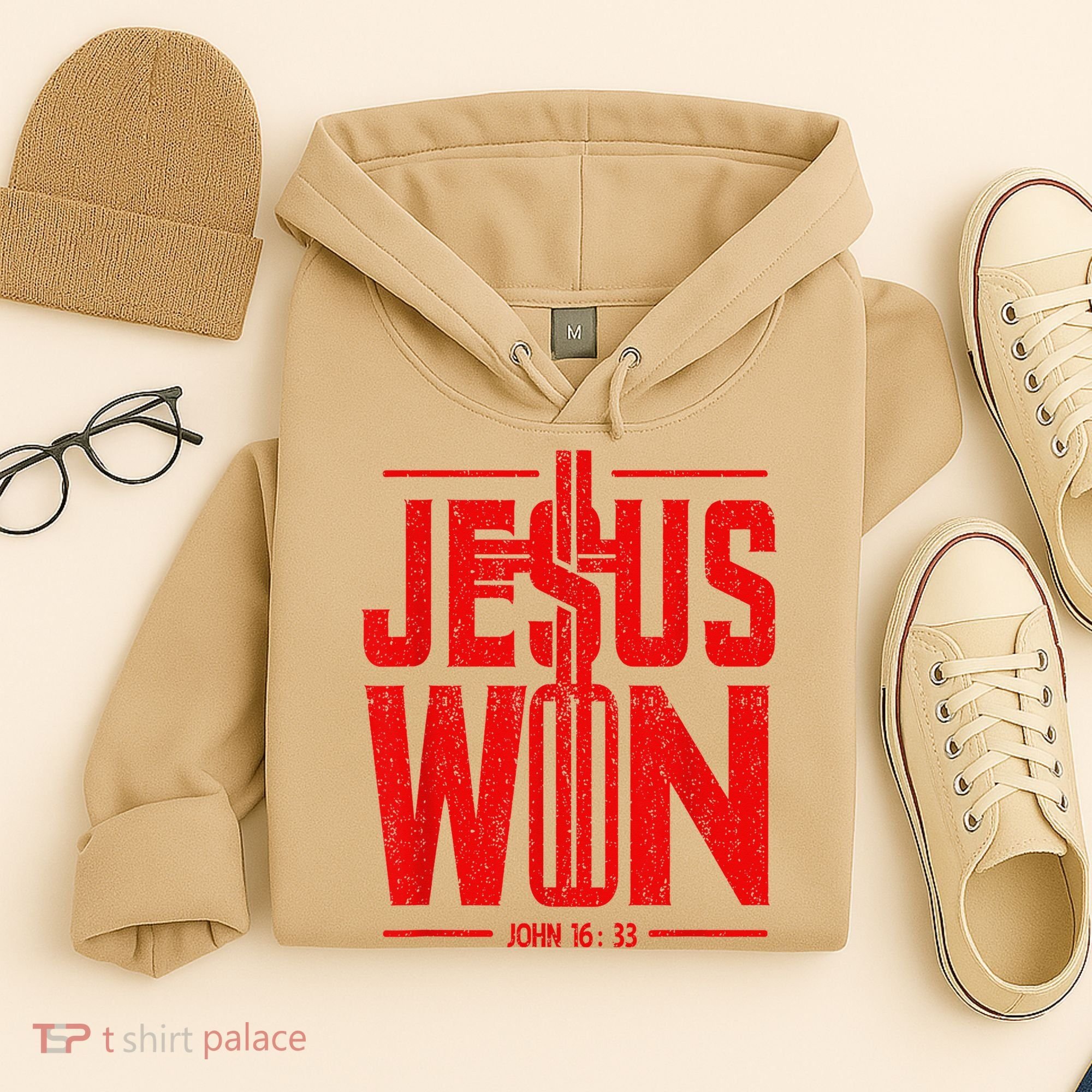 Jesus Won Just Here To Give God Glory John 16 33 Religious Hoodie