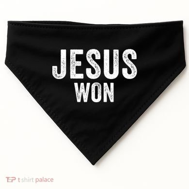 Jesus Won USA-Made Doggie Bandana