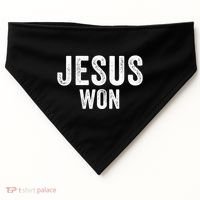 Jesus Won USA-Made Doggie Bandana thumb 0