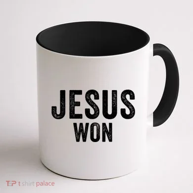 Jesus Won Coffee Mug back