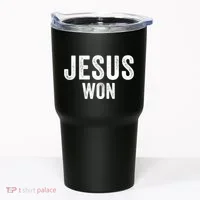 Jesus Won Tumbler thumb 0