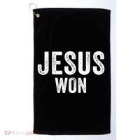Jesus Won Golf Towel thumb 0