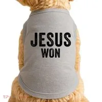 Jesus Won Doggie Tank thumb 0
