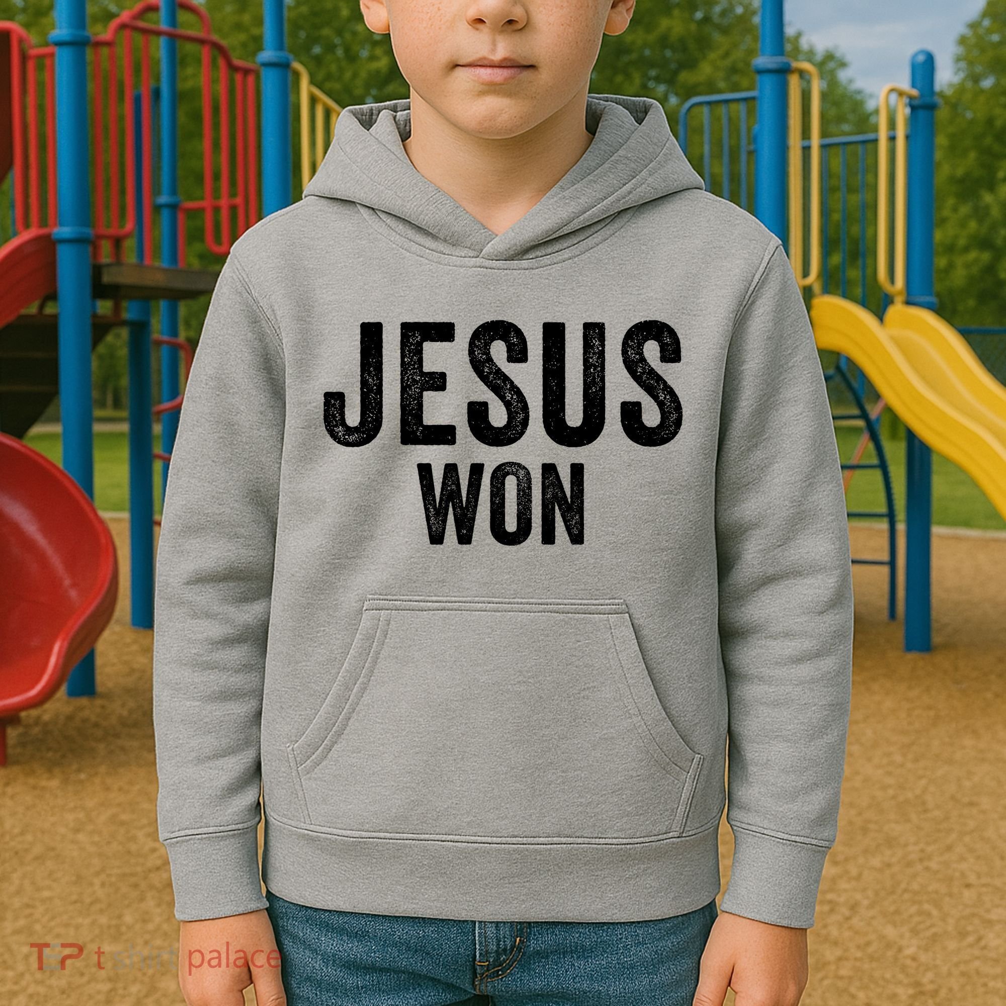 Jesus Won Kids Hoodie