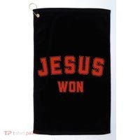 Jesus Won Golf Towel thumb 0
