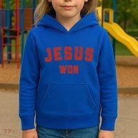 Jesus Won Kids Hoodie thumb 3