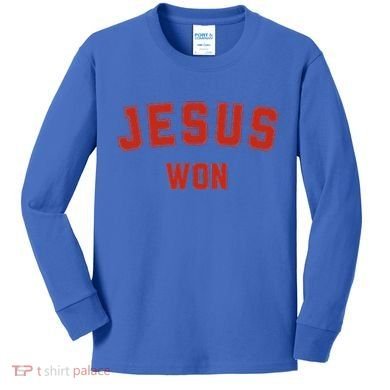 Jesus Won Kids Long Sleeve Shirt