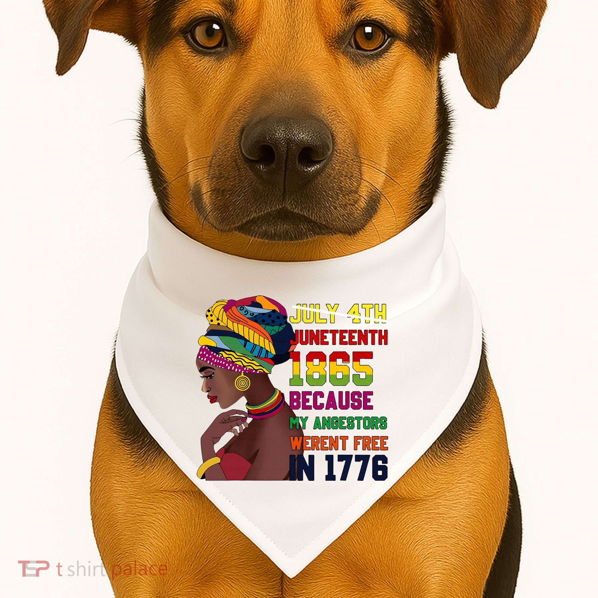 Juneteenth Women Juneteenth Shirts African American USA-Made Doggie Bandana