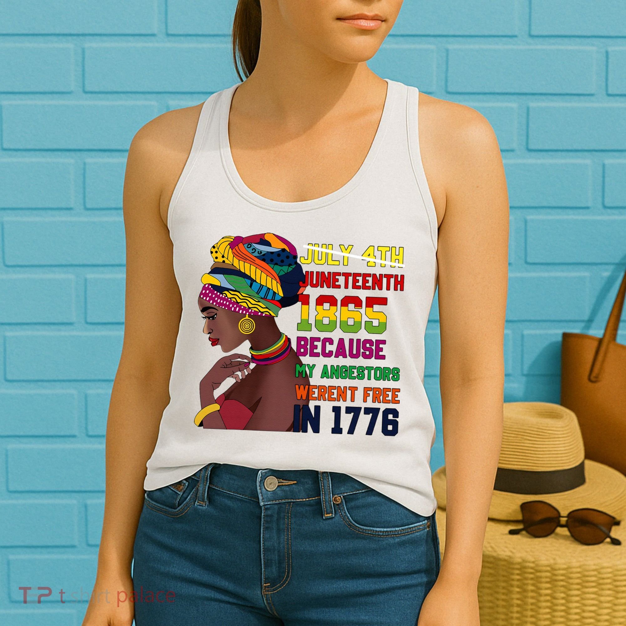Juneteenth Women Juneteenth Shirts African American Women's Tank Top