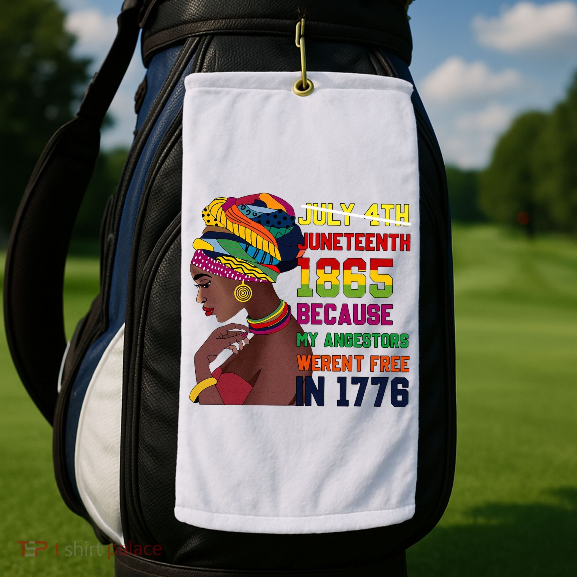Juneteenth Women Juneteenth Shirts African American Golf Towel
