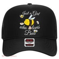 Just Who Loves Bees Cute Floral Honey Bee And Coffee Lover Cool Gift Hat thumb 0