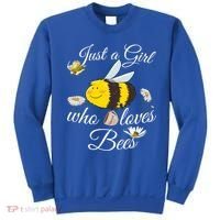 Just Who Loves Bees Cute Floral Honey Bee And Coffee Lover Cool Gift Sweatshirt thumb 0