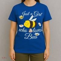Just Who Loves Bees Cute Floral Honey Bee And Coffee Lover Cool Gift T-Shirt thumb 4