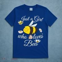 Just Who Loves Bees Cute Floral Honey Bee And Coffee Lover Cool Gift T-Shirt thumb 5