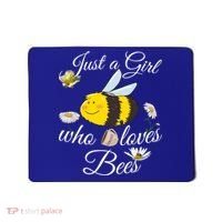 Just Who Loves Bees Cute Floral Honey Bee And Coffee Lover Cool Gift Mousepad thumb 0