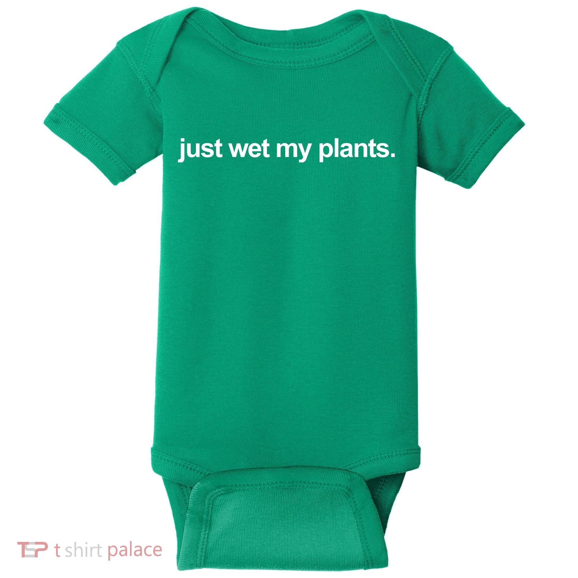 Just Wet My Pants Funny Gardening Baby Bodysuit