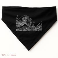 Japanese Wave Ocean Traditional Japan  USA-Made Doggie Bandana thumb 0