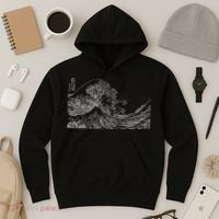 Japanese Wave Ocean Traditional Japan  Hoodie thumb 3