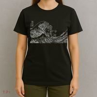 Japanese Wave Ocean Traditional Japan  T-Shirt thumb 4