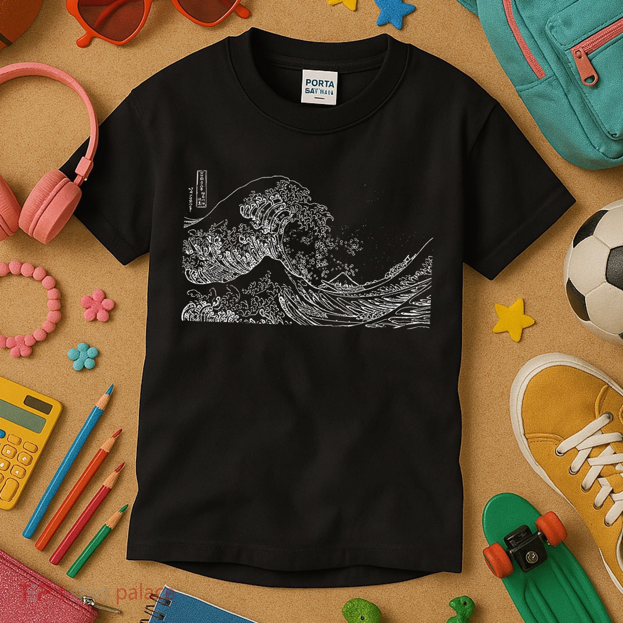 Japanese Wave Ocean Traditional Japan  Kids T-Shirt