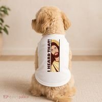 Jesus Watching Peeking I Heard That Funny Christian Meme Doggie Tank thumb 2