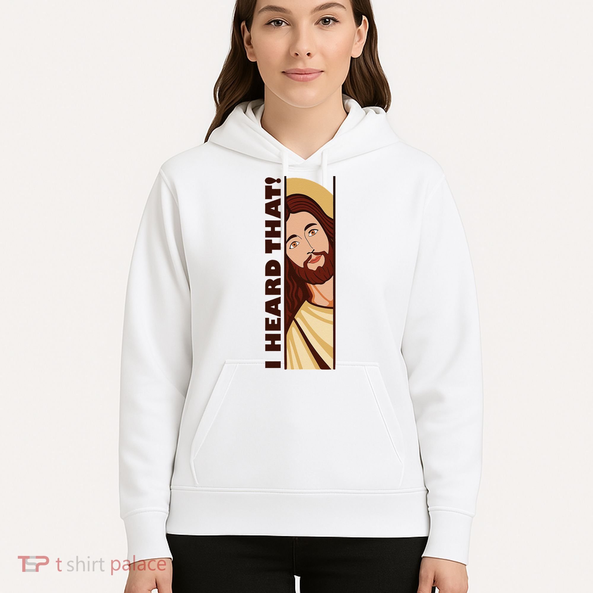 Jesus Watching Peeking I Heard That Funny Christian Meme Hoodie