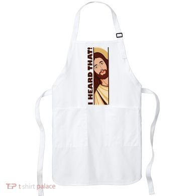 Jesus Watching Peeking I Heard That Funny Christian Meme Apron