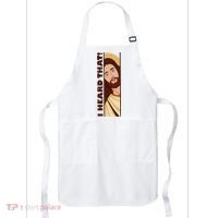Jesus Watching Peeking I Heard That Funny Christian Meme Apron thumb 0