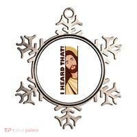 Jesus Watching Peeking I Heard That Funny Christian Meme Ornament thumb 0