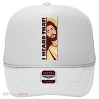 Jesus Watching Peeking I Heard That Funny Christian Meme Hat thumb 0