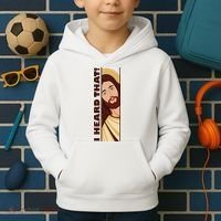 Jesus Watching Peeking I Heard That Funny Christian Meme Kids Hoodie thumb 2
