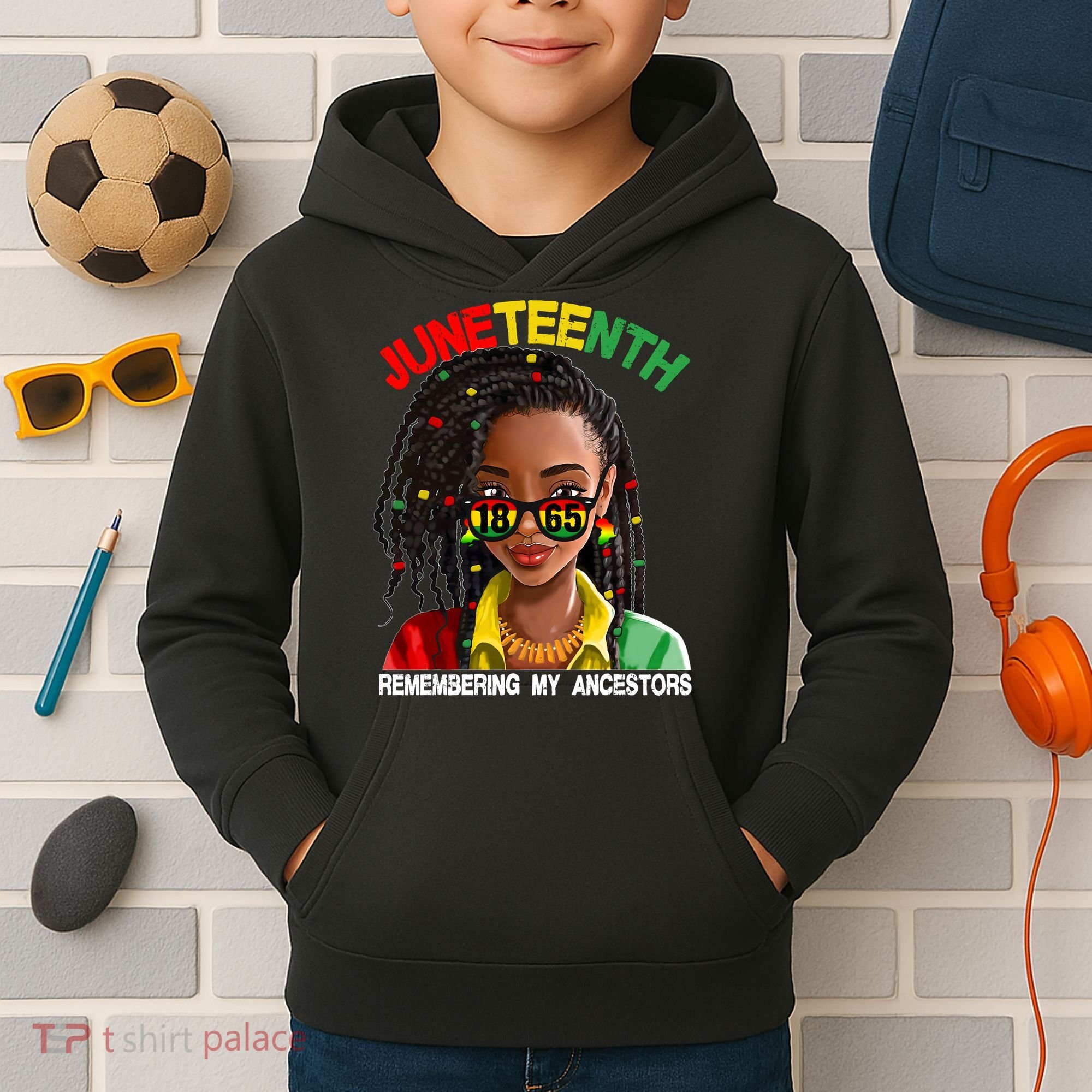 Juneteenth Women Remebering My Ancestors Kids Hoodie