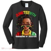 Juneteenth Women Remebering My Ancestors Kids Long Sleeve Shirt thumb 0