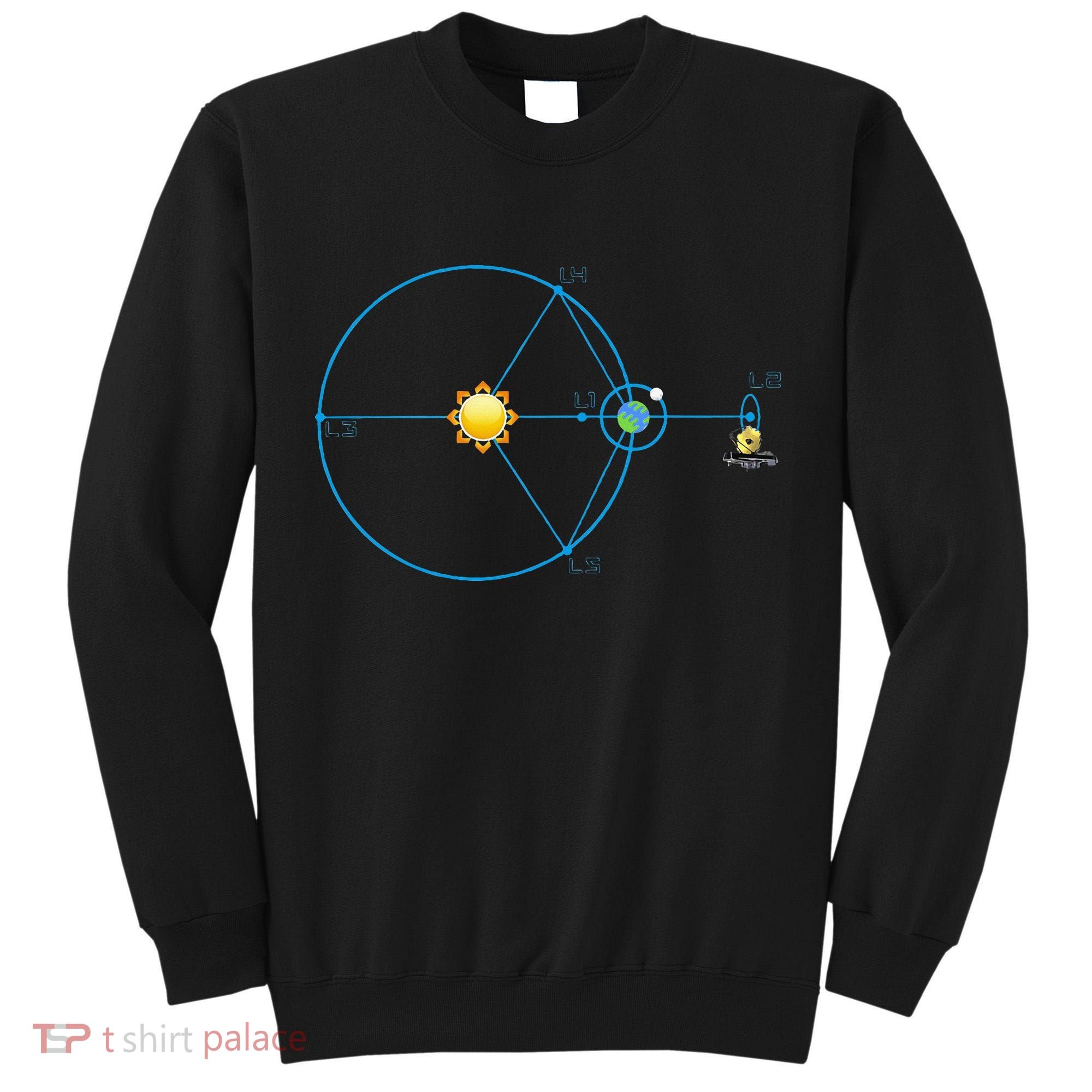James Webb Space Telescope Jwst Schematic L2 Point Orbit Tall Sweatshirt
