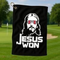 Jesus Won State Of Ohio Golf Towel thumb 1