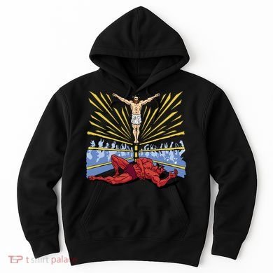 Jesus Wrestling Satan Hoodie