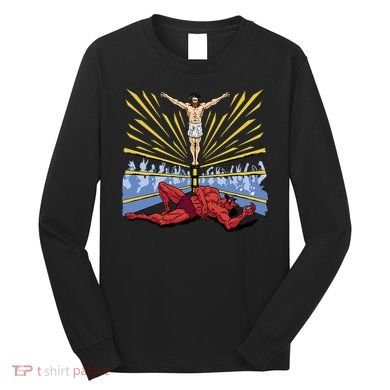 Jesus Wrestling Satan Long Sleeve Shirt