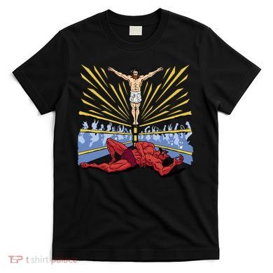 Jesus Wrestling Satan T-Shirt