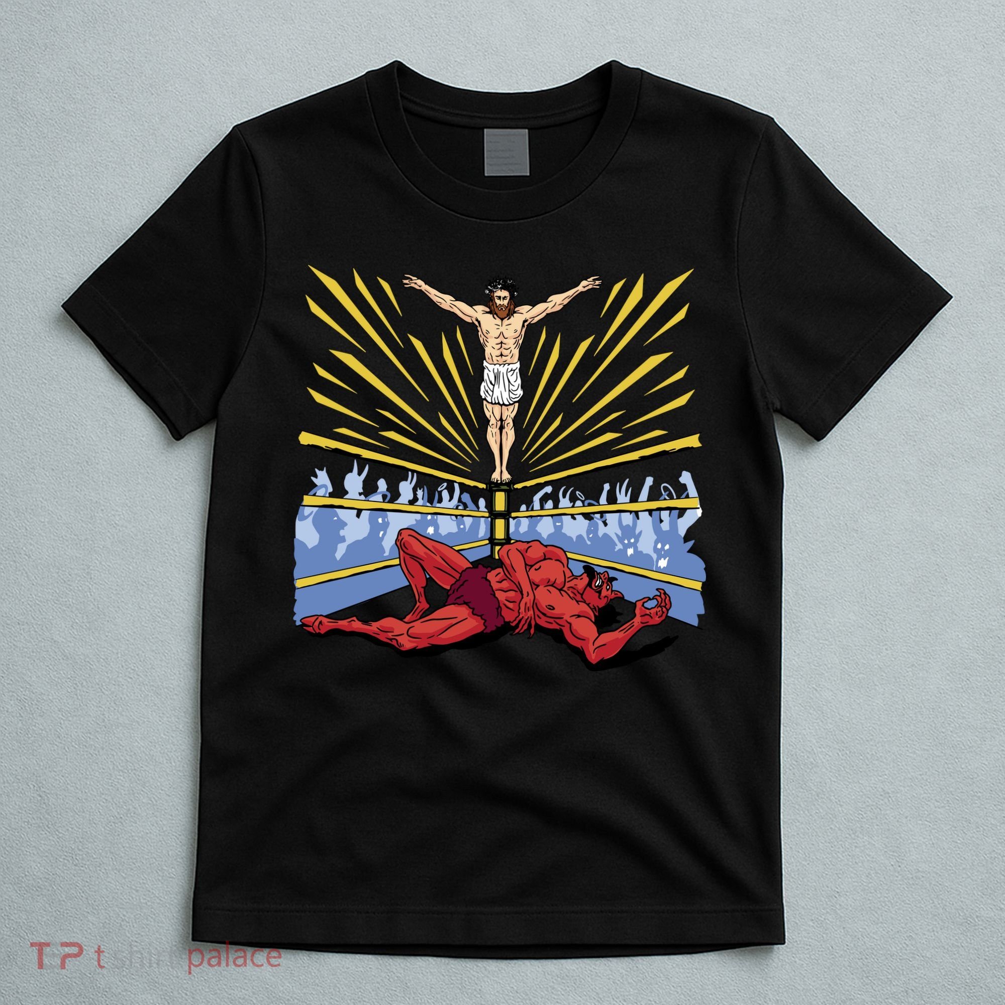 Jesus Wrestling Satan T-Shirt