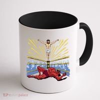Jesus Wrestling Satan Coffee Mug thumb 1