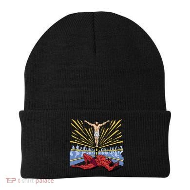 Jesus Wrestling Satan Beanie