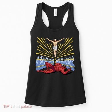 Jesus Wrestling Satan Women's Tank Top