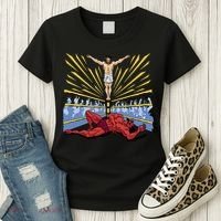 Jesus Wrestling Satan Women's T-Shirt thumb 3