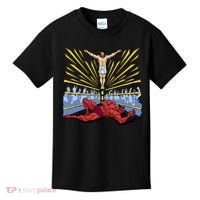 Jesus Wrestling Satan Kids T-Shirt thumb 0