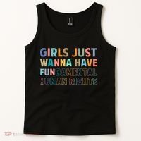 Just Want To Have Fundamental Human Rights Feminist Tank Top thumb 2