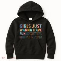 Just Want To Have Fundamental Human Rights Feminist Kids Hoodie thumb 0