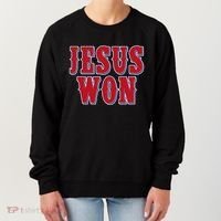 Jesus Won Texas Baseball Fan Women's Sweatshirt thumb 0