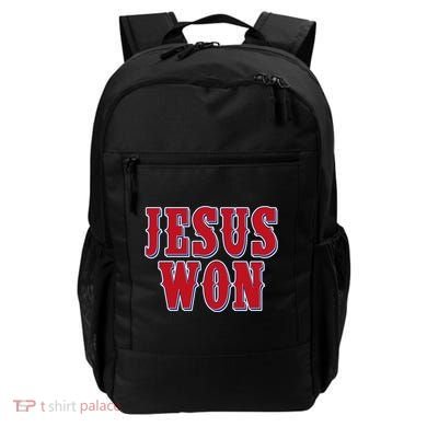 Jesus Won Texas Baseball Fan Backpack